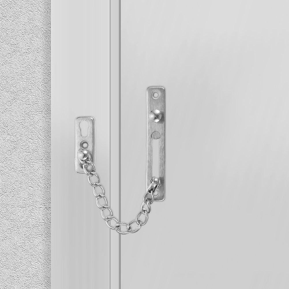 Security Chain Door - 2 Stück Türsicherheitskette, Hochleistungs-Edelstahl-Anti-Diebstahl-Schloss für Haustür,
